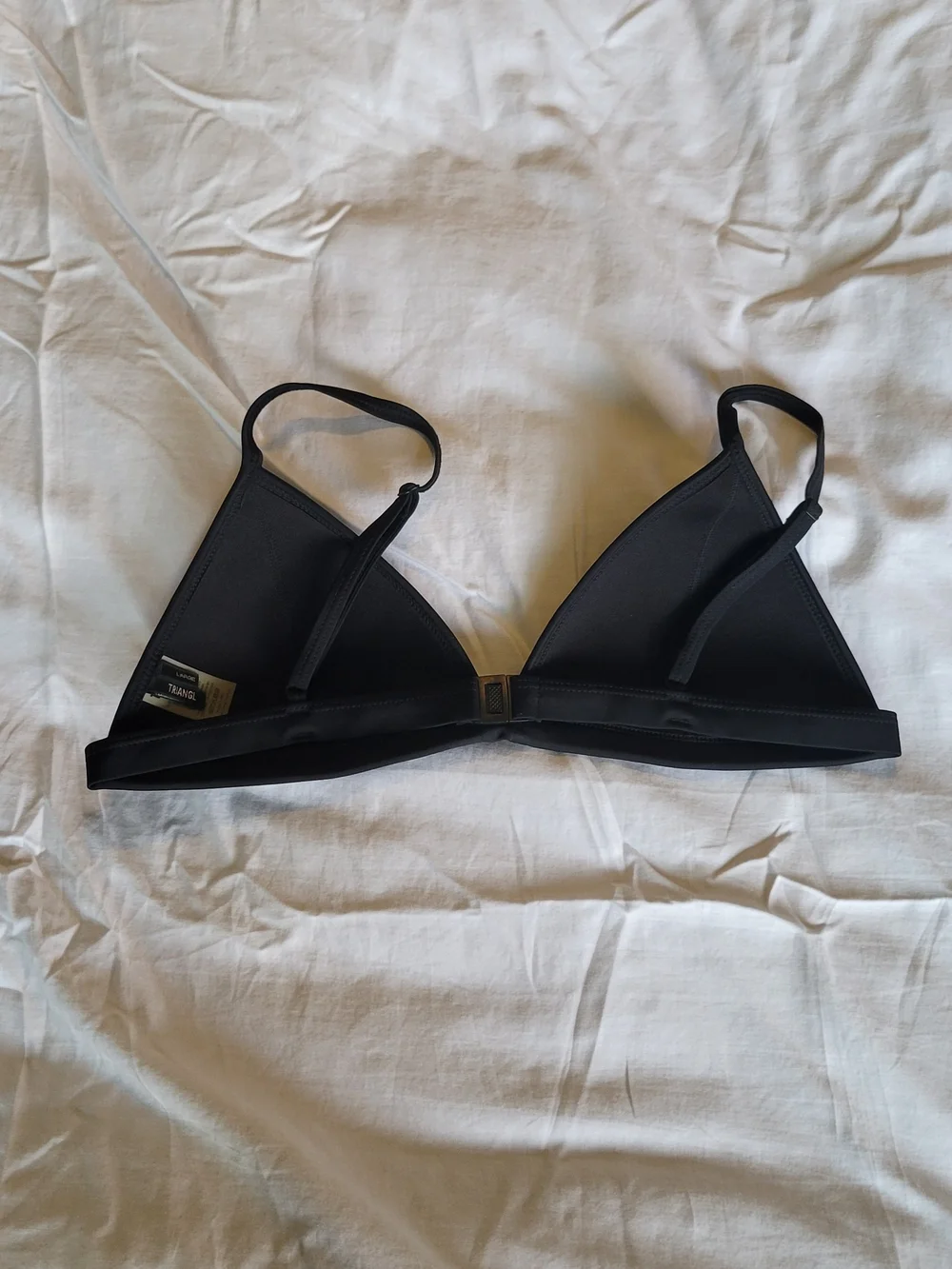 triangl swimwear Black Triangle Neoprene Bikini Top
